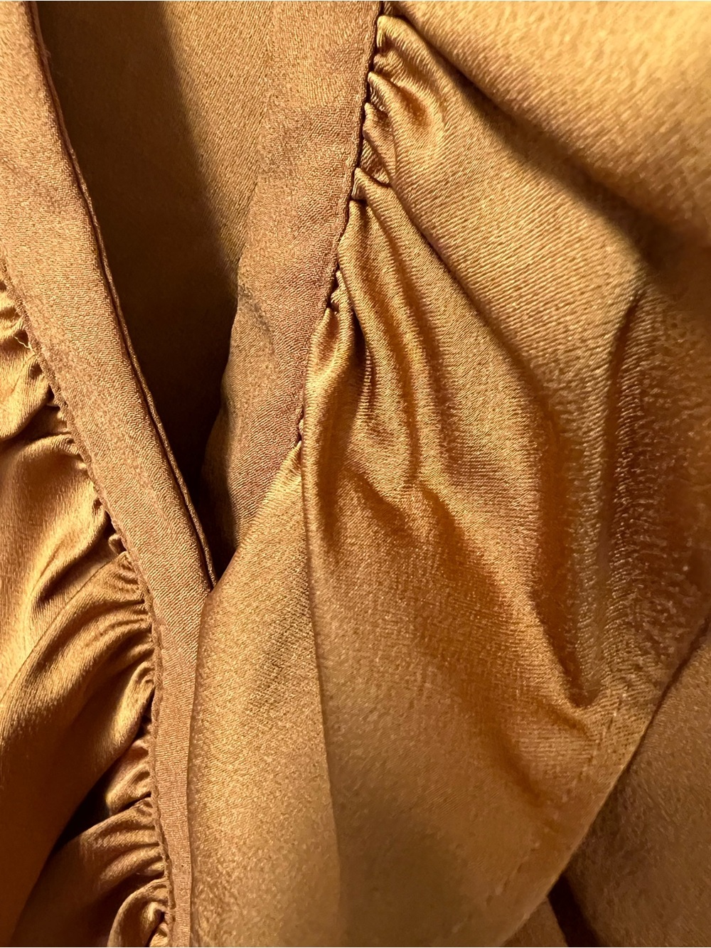 J. Crew Women's Ruffle V-Neck Shell Top - Orange Rust - Picture 5 of 12